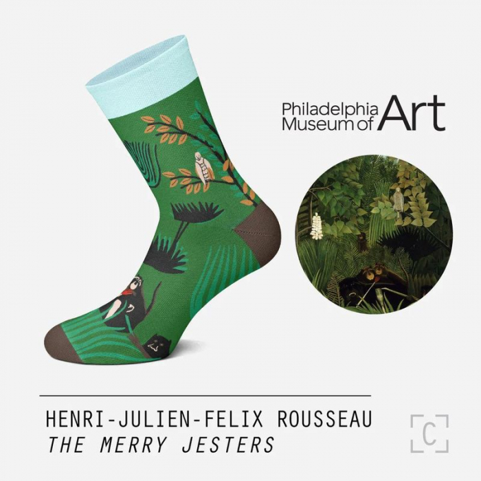 Socken Kunstwerke - Rousseau "Die Spaßvögel"